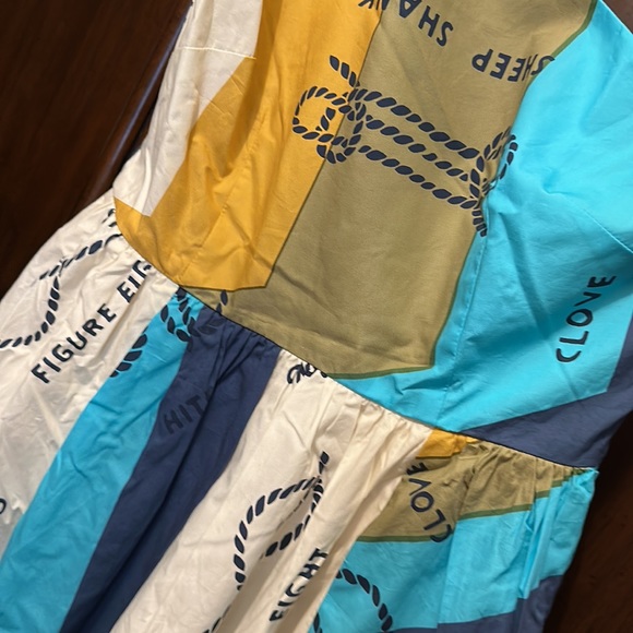 JCREW ONE SHOULDER DRESS in RAFFI SAIL AWAY PRINT sz6 NWT - Picture 6 of 10